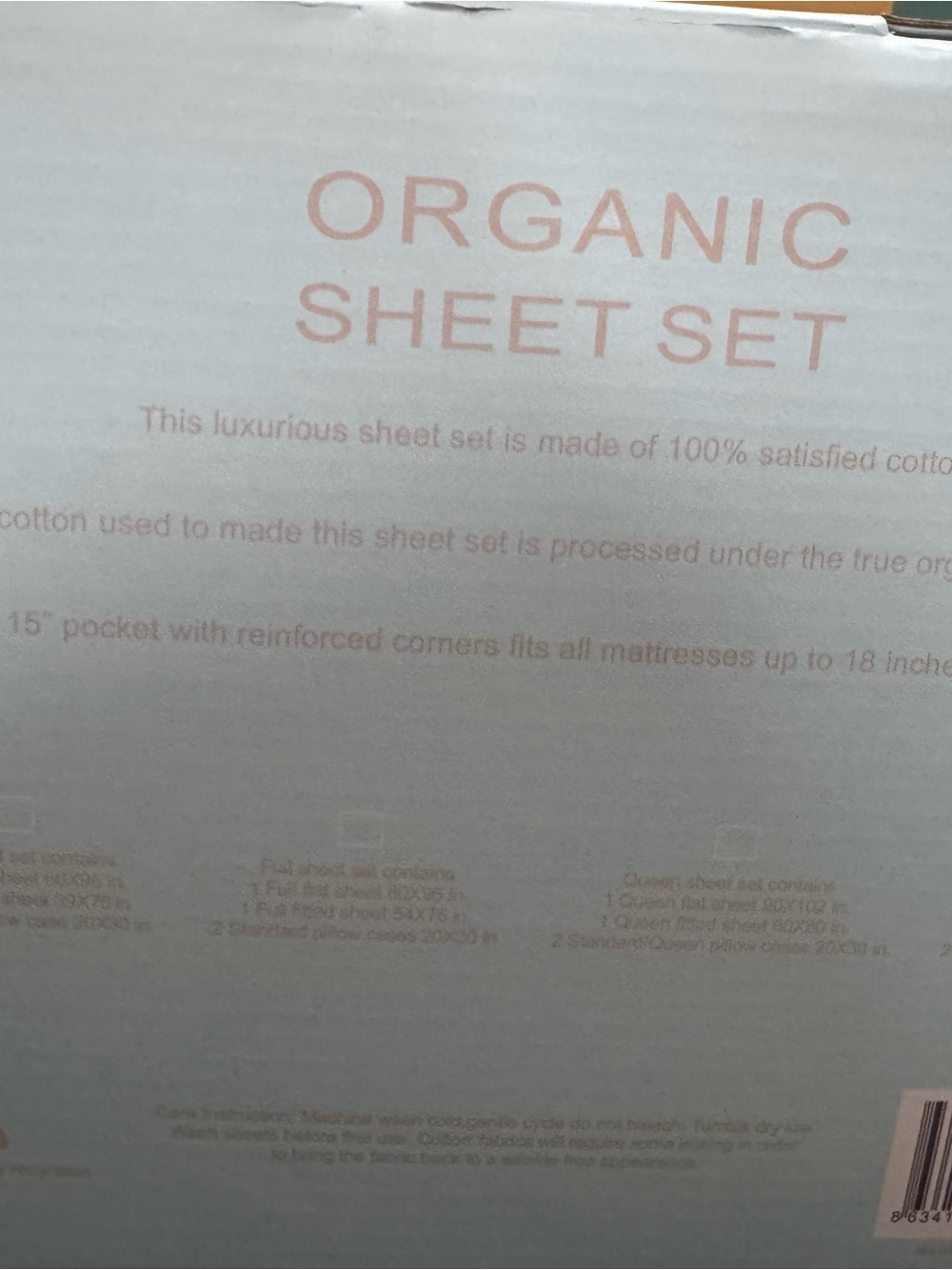Tree Organic King Sheet Sets - 4 piece set - Picture 10 of 10